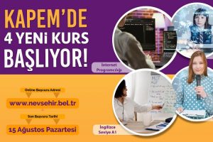 Nevşehir KAPEM’de 4 kurs açılıyor